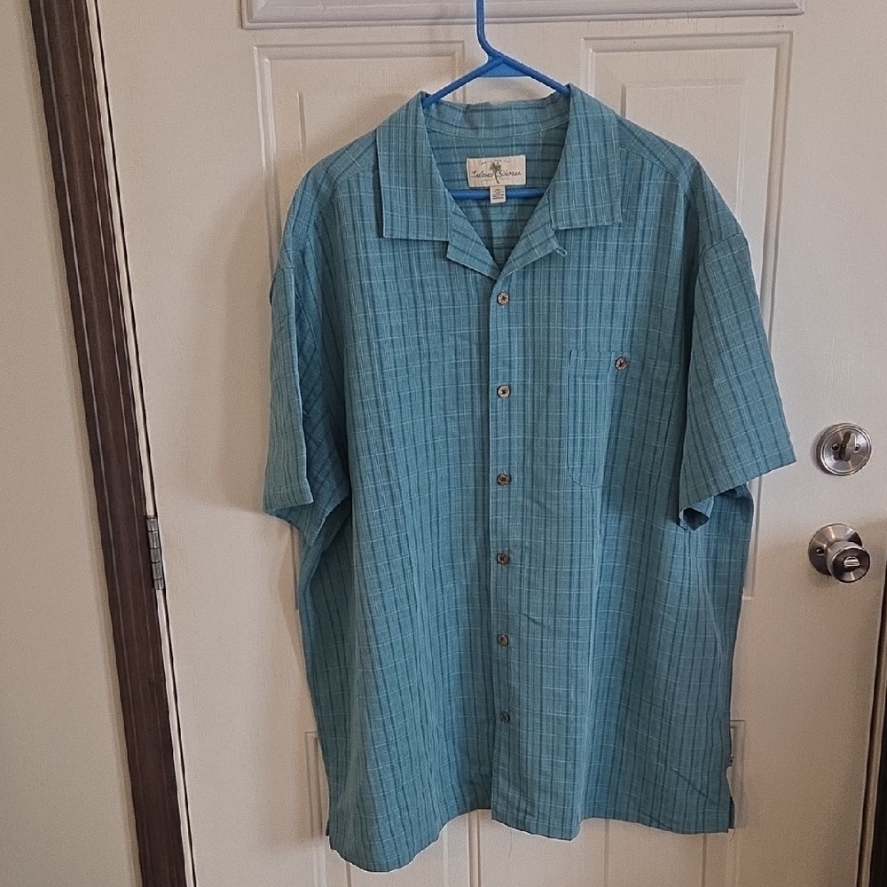 Island Shores Men's Blue Short Sleeve Shirt Size 2xl